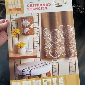 Chipboard Stencils Kit Wood Designs Tree Bark Leaves Wall Stencils Supplies